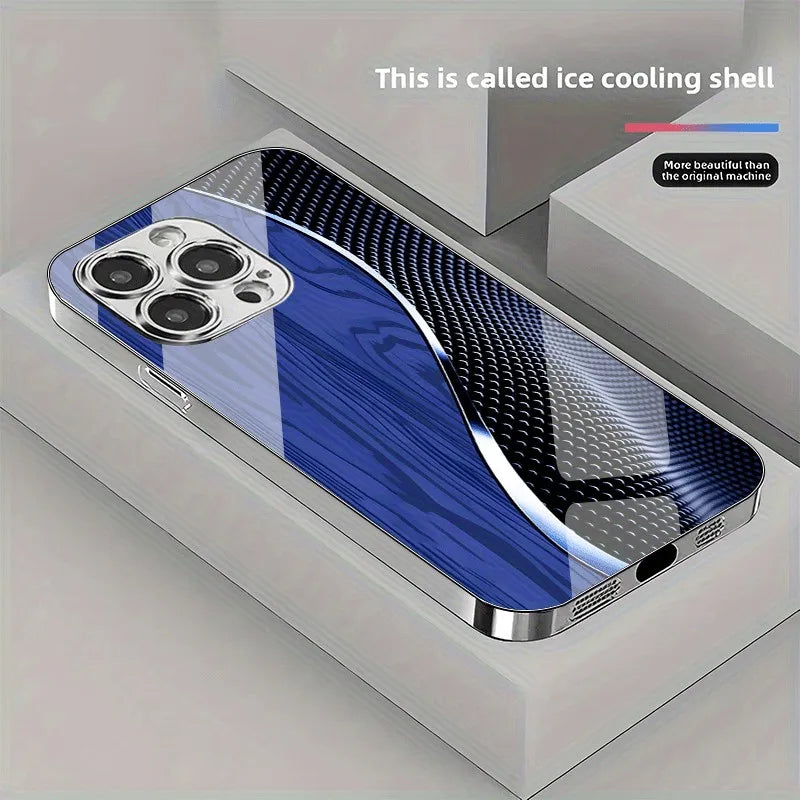 Curved Ripple Pattern Phone Case for iPhone