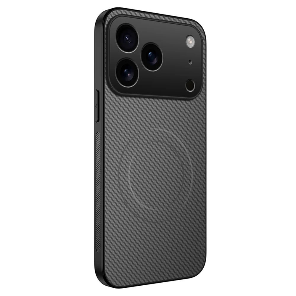 Ultra Thin Carbon Fbier Magnetic Leather Case for iPhone