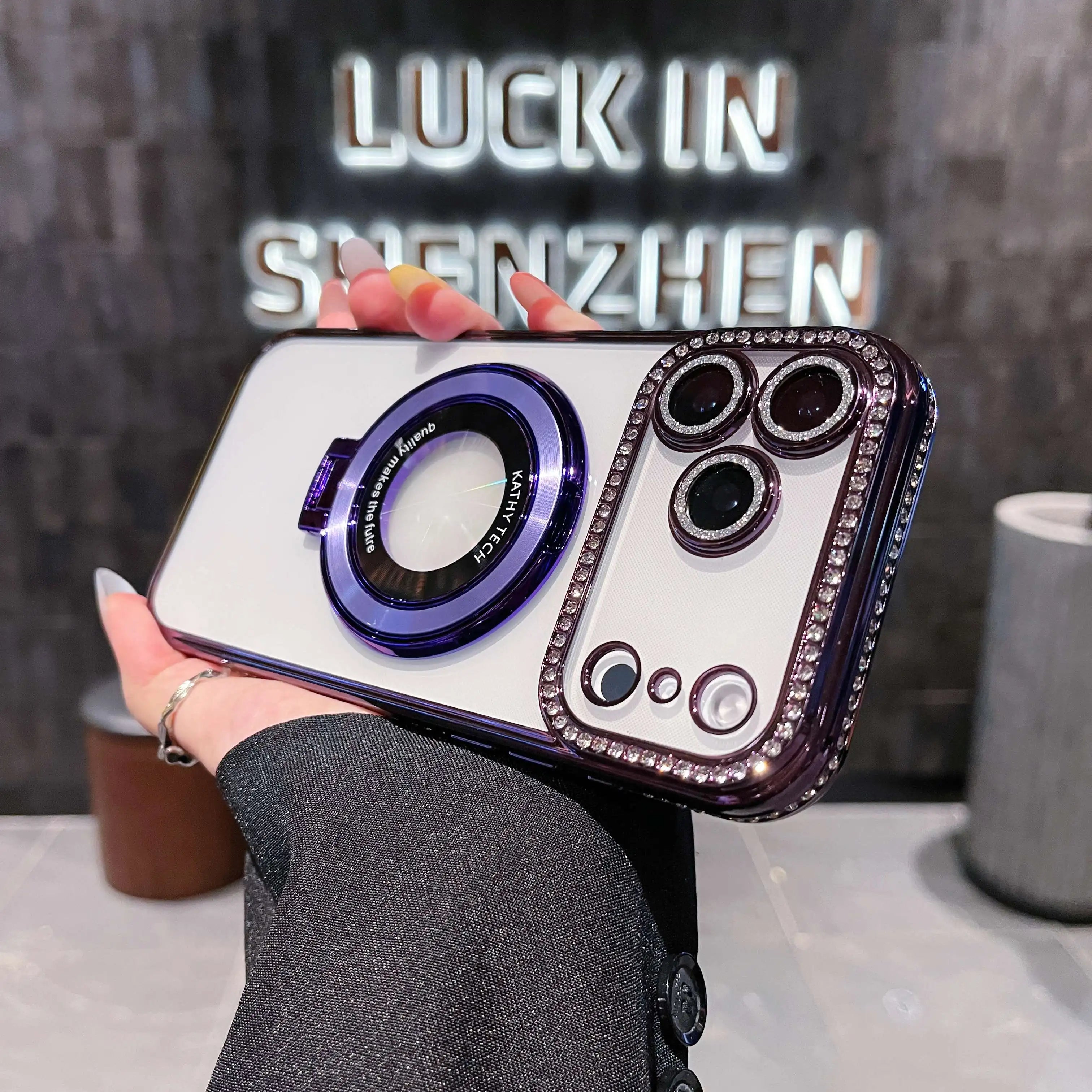 Luxury Glitter Diamond Magnetic Phone Case For iPhone