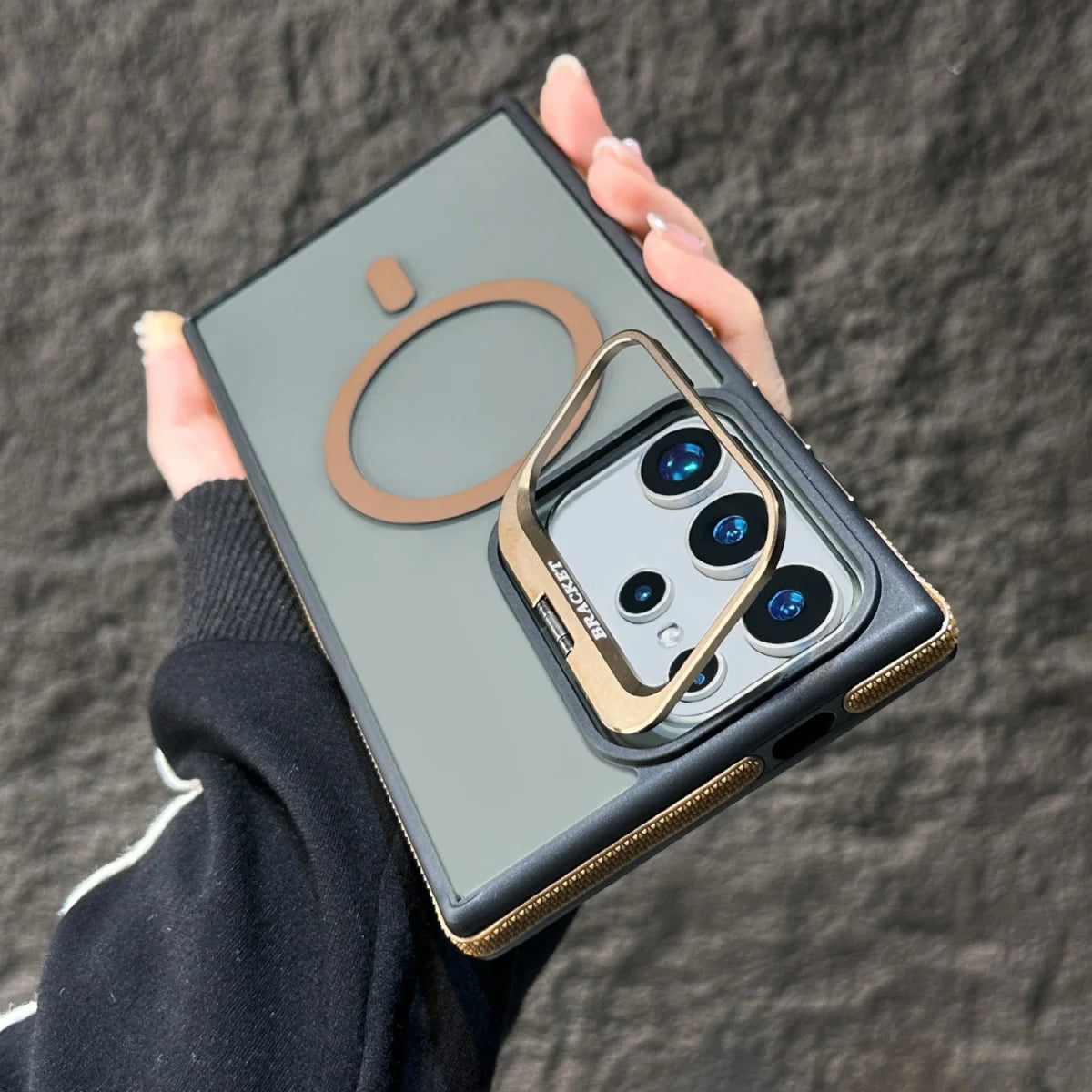 Magsafe lens holder magnetic phone case for Samsung