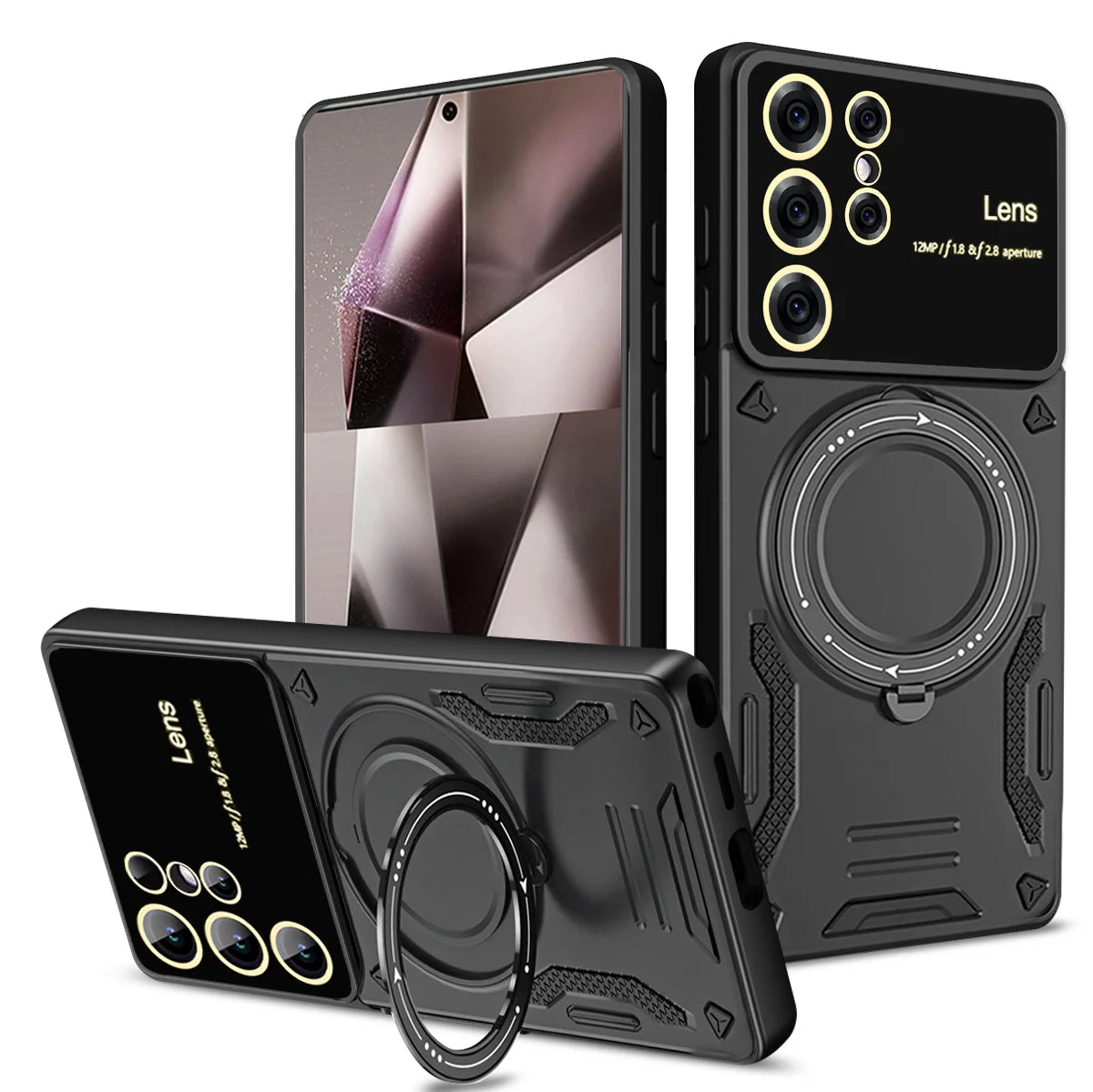 Magnetic Wireless Charge Cover Ring Phone Case for Samsung