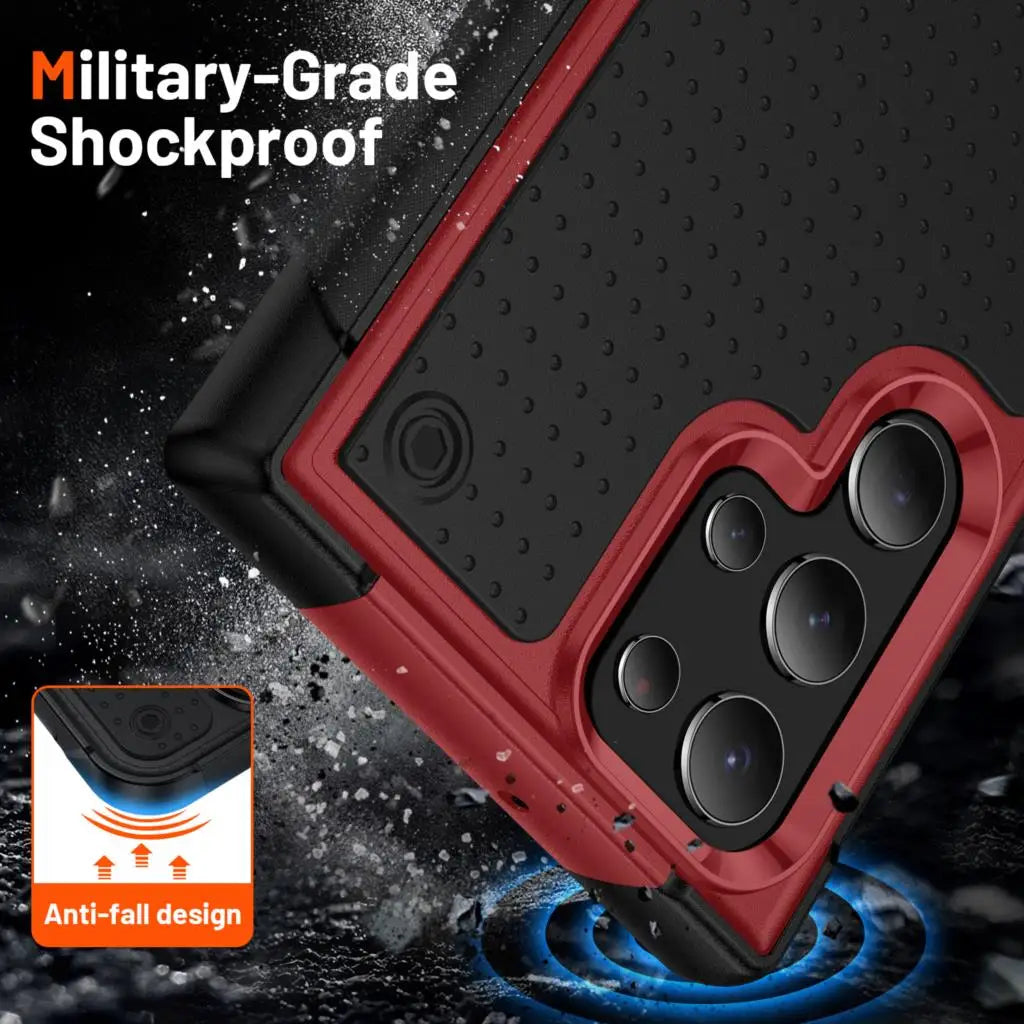 Hybrid sturdy PC silicon phone case shockproof protective cover phone case suitable for Samsung