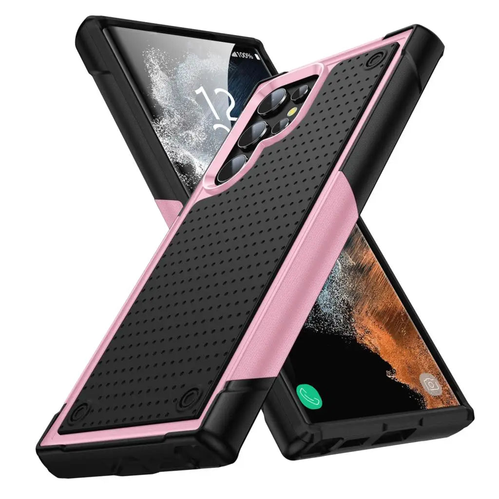 Hybrid sturdy PC silicon phone case shockproof protective cover phone case suitable for Samsung