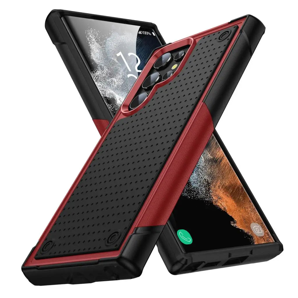 Hybrid sturdy PC silicon phone case shockproof protective cover phone case suitable for Samsung