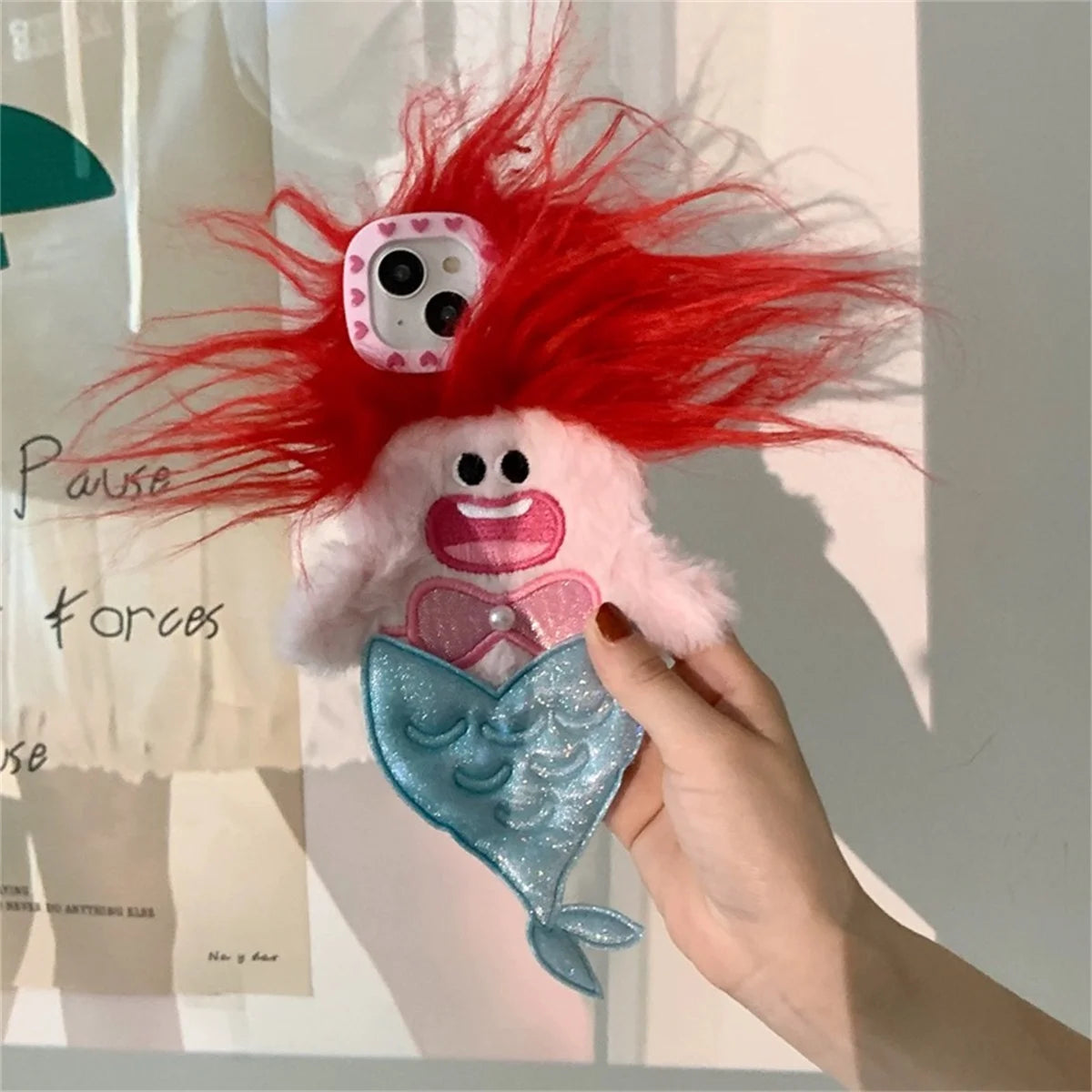 Suitable for ugly and cute cartoon mermaid monster anti fall phone case for iPhone