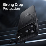 Carbon Fiber Texture 360° MagSafe Stand Case for iPhone