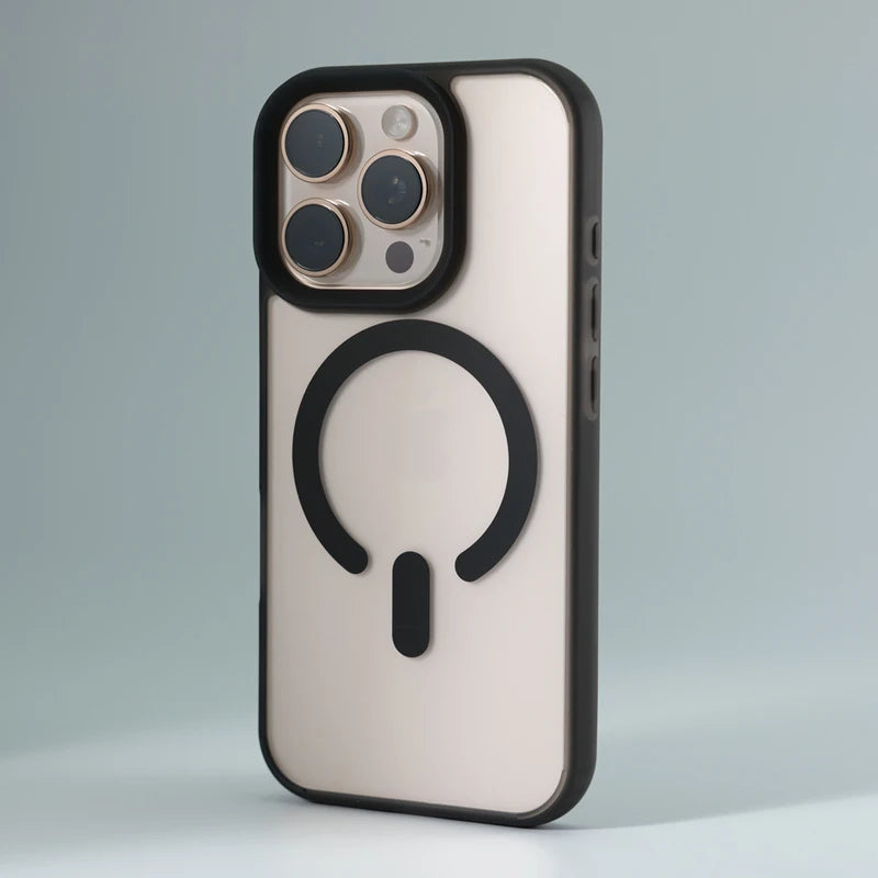 Translucent Matte Anti-fall Wireless Charge Magsafe Cases For iPhone