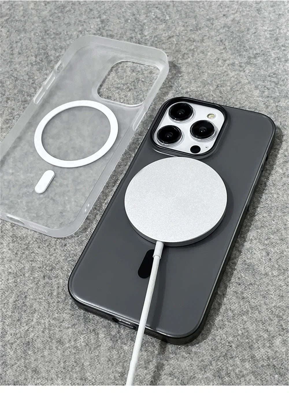 Ultra Thin Magnetic Clear Case For iPhone