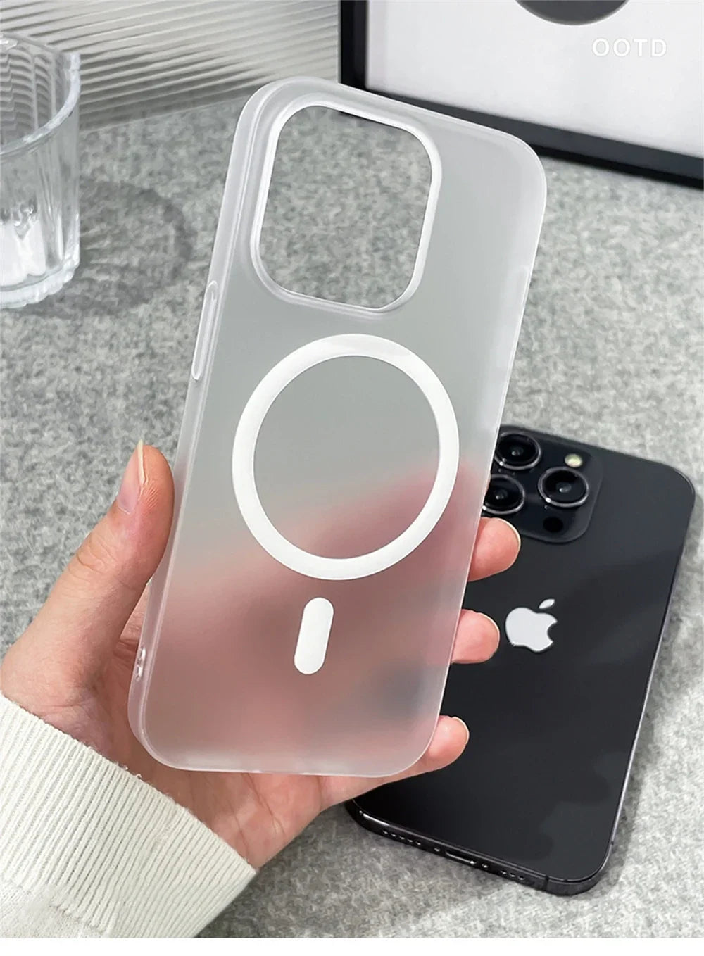 Ultra Thin Magnetic Clear Case For iPhone