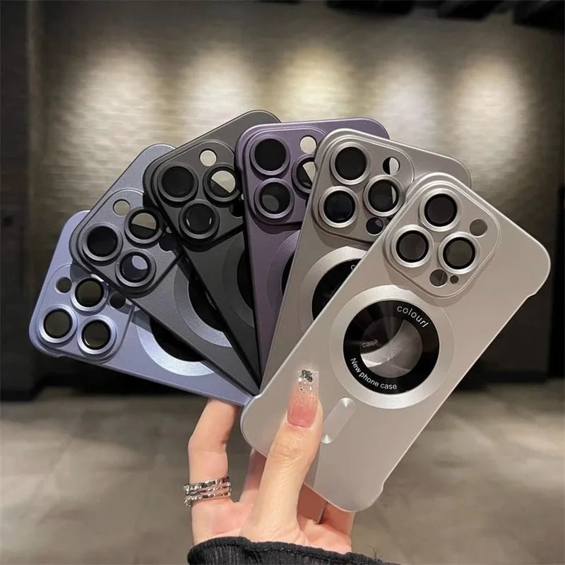 Ultra-thin Phone Case Lens Protect Magnetic for Magsafe For iPhone