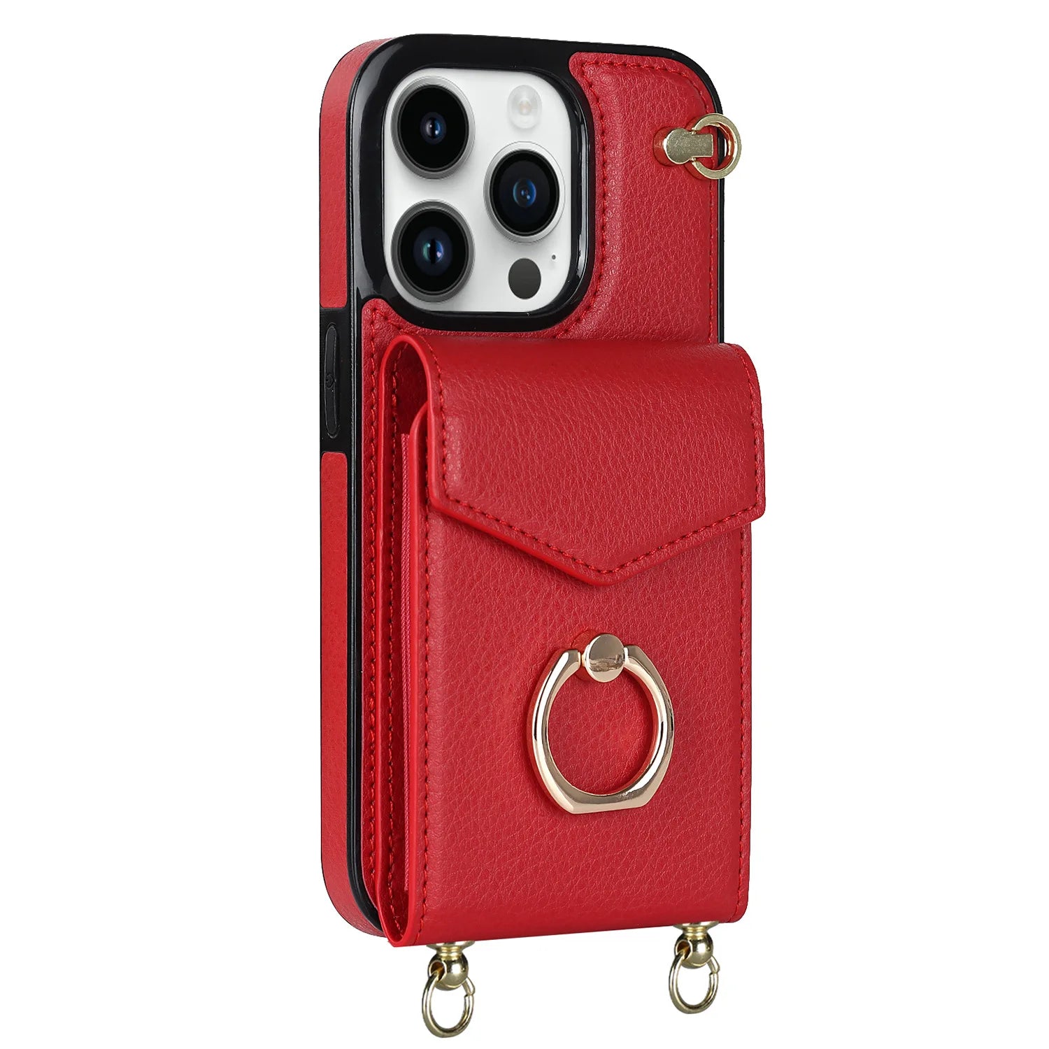 Wallet Shoulder Strap Phone Case for iPhone