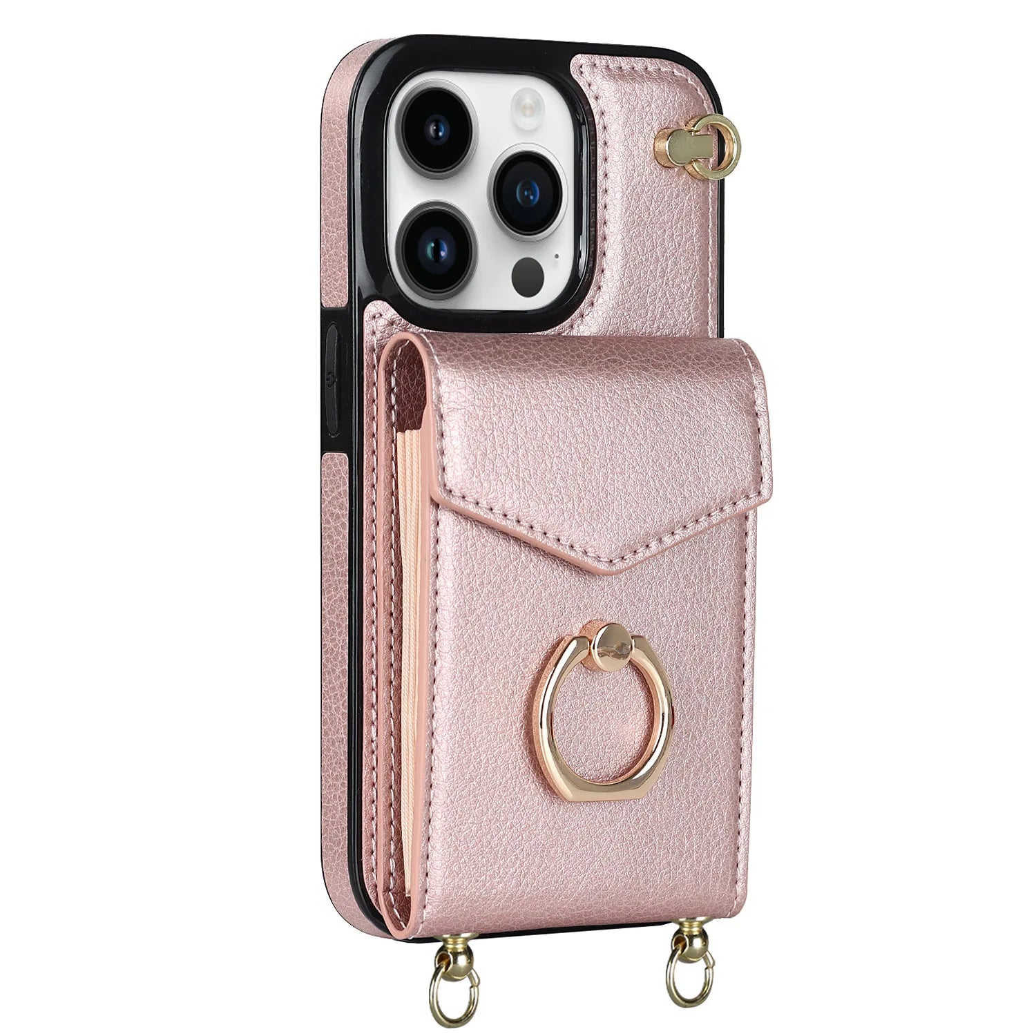 Wallet Shoulder Strap Phone Case for iPhone