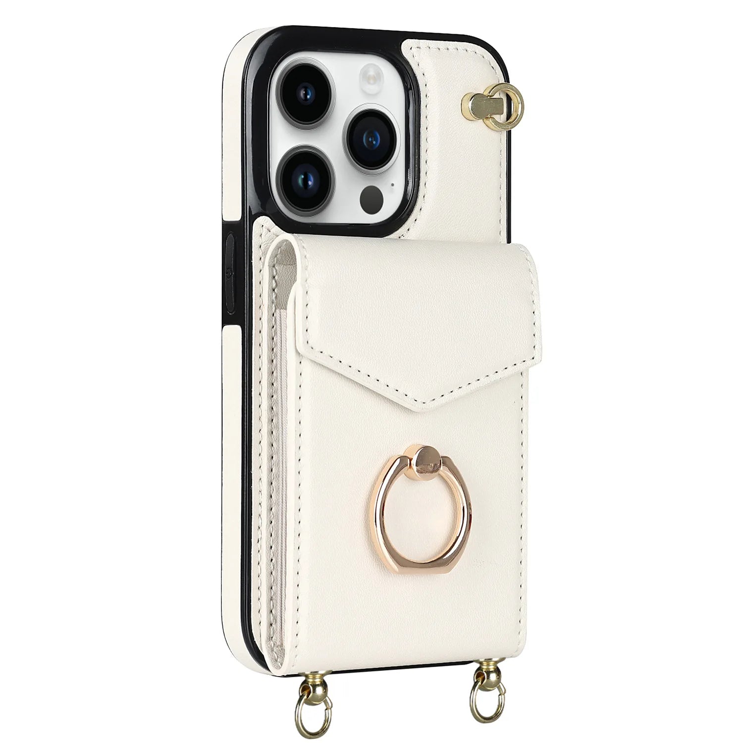 Wallet Shoulder Strap Phone Case for iPhone