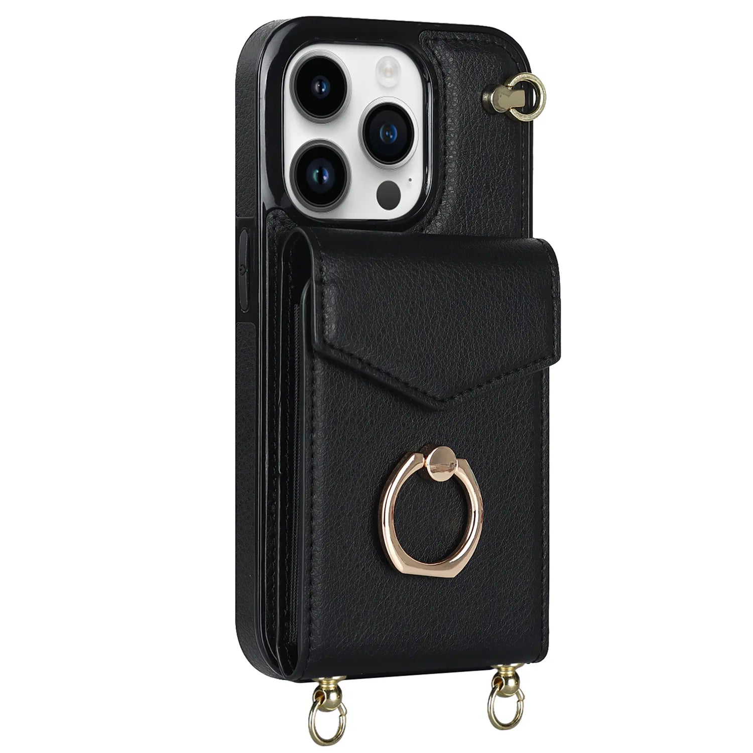 Wallet Shoulder Strap Phone Case for iPhone