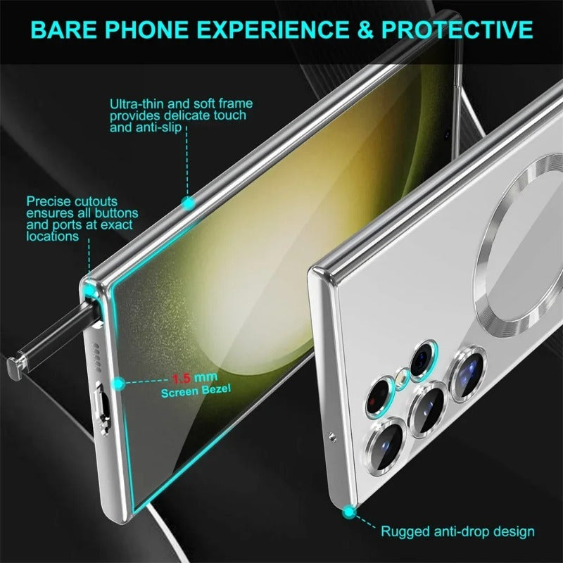 Luxury Transparent Plating Phone Case For Samsung