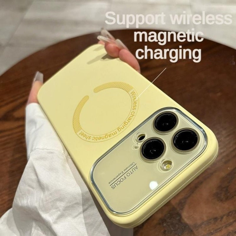 Large window liquid silicone phone case suitable for iPhone