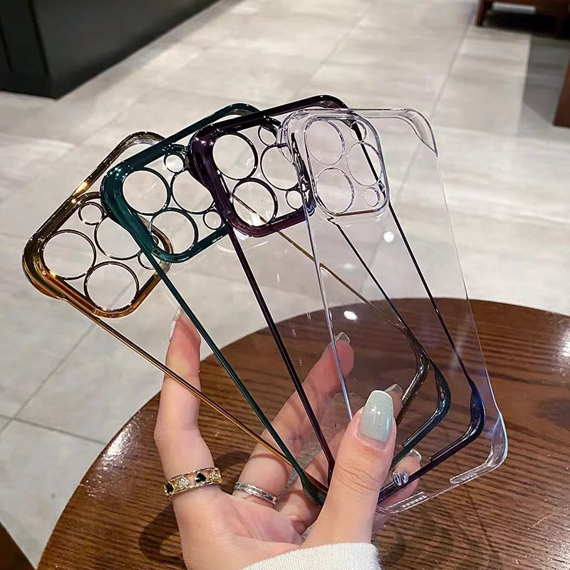 Ultra Thin Plating Frameless Glossy Phone Case For iPhone