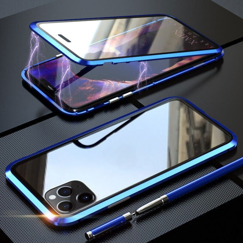 Double Tempered Glass 360° Magnetic Case For iPhone