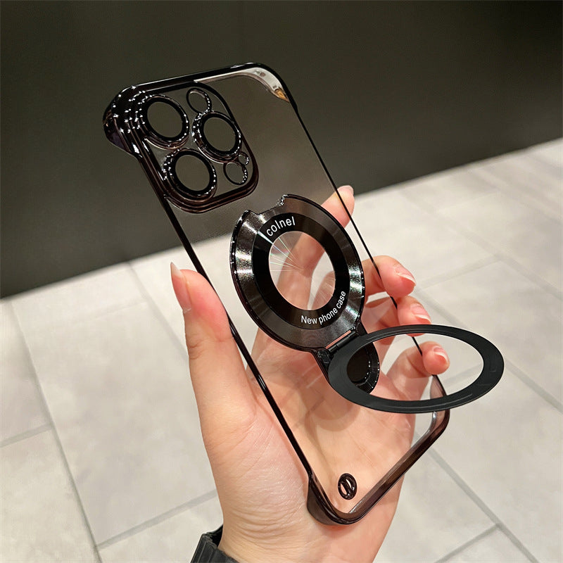 High transparency frameless label holder phone case for iPhone