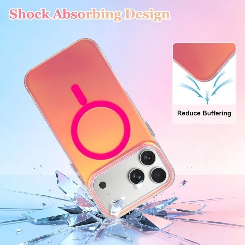 Designed for Iphone  Case - Iridescent Magnetic Cute Phone Cover
