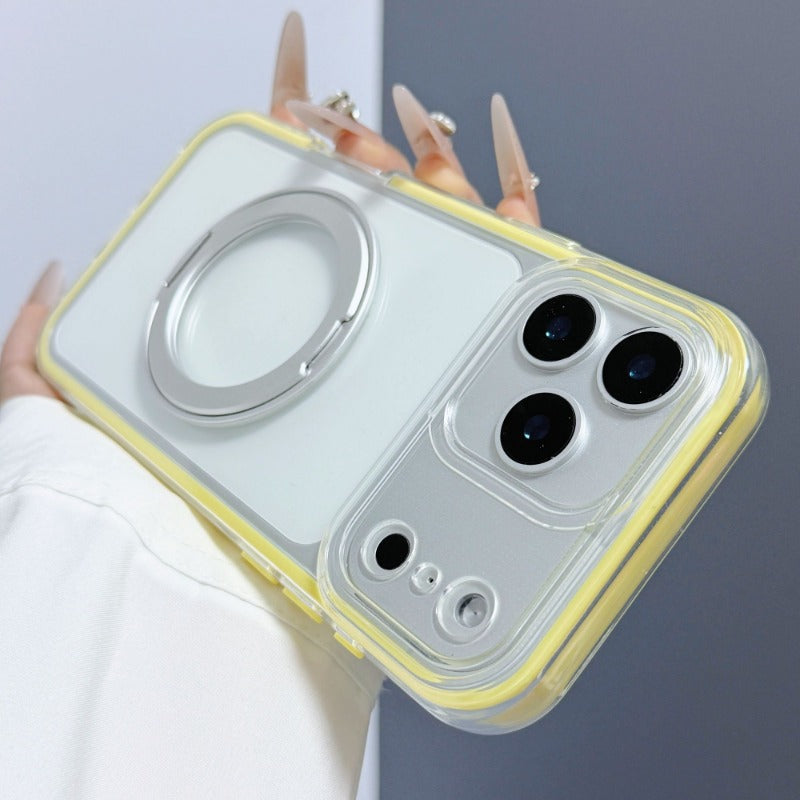 Colorful 2-in-1 Rotating Folding Stand Phone Case for iPhone
