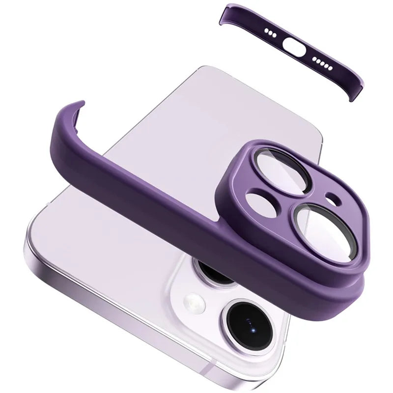 Frameless silicone bumper phone case suitable for iPhone