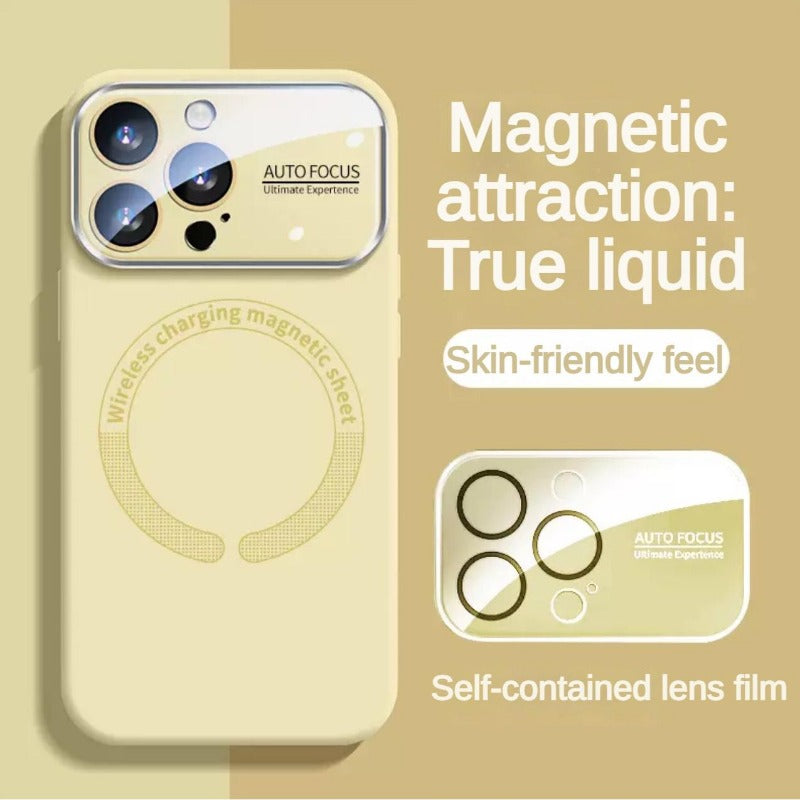 Large window liquid silicone phone case suitable for iPhone