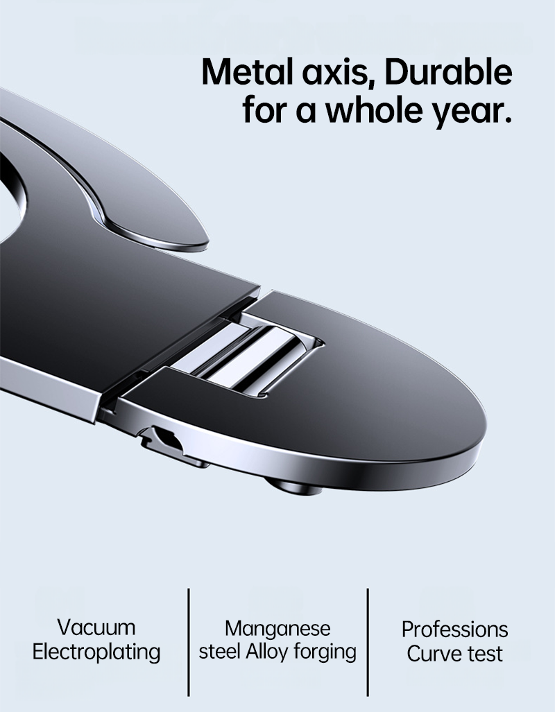 CASESUN metal hinge design of dual ring stand, showing premium alloy durability.
