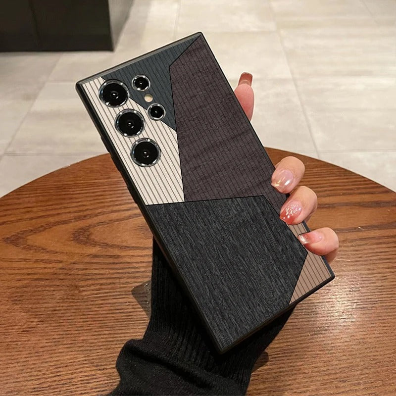 Retro wood grain pattern phone case for Samsung