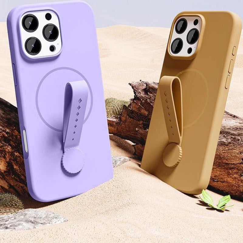 Rotating silicone rope liquid silicone phone case suitable for iPhone