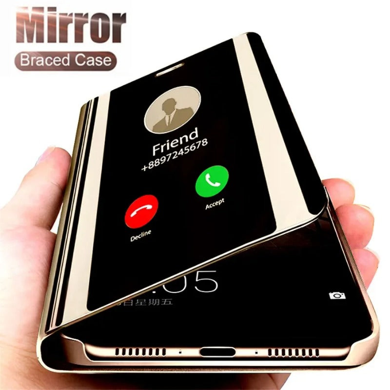 Luxury Smart Mirror Flip  Phone Case for Samsung