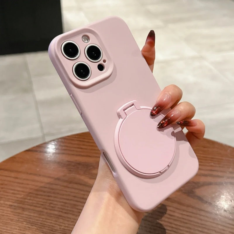 Luxury Mirror Flip Stand Holder Bracket Case For iPhone