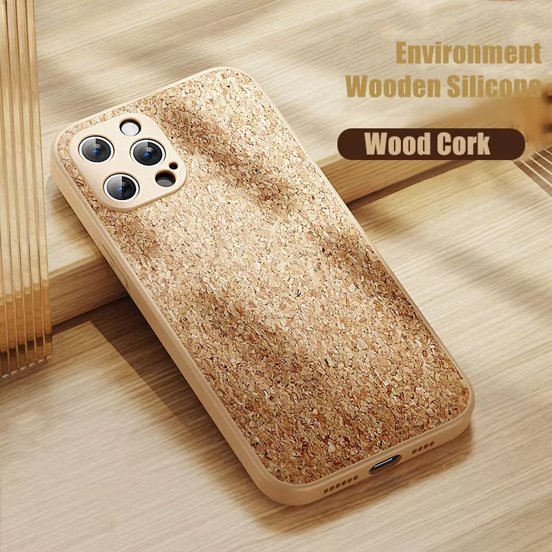 Luxury Cork Breathable Phone Case for iPhone