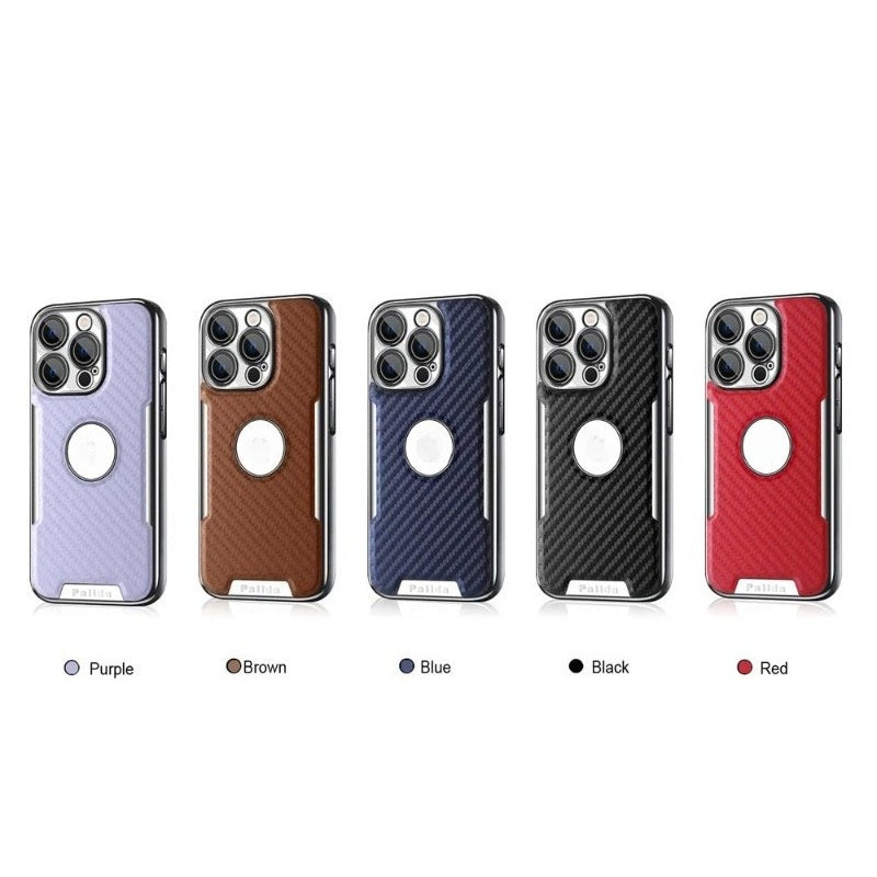 Carbon fiber missing label phone case for iPhone