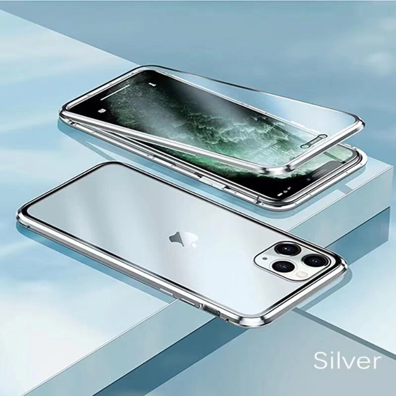 Double Tempered Glass 360° Magnetic Case For iPhone