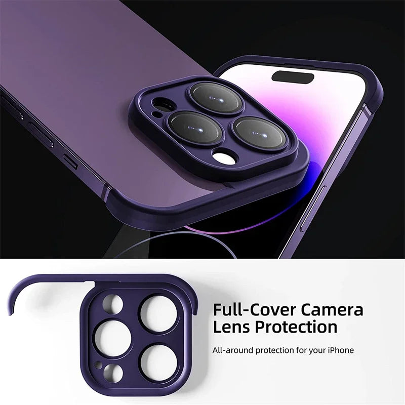 Frameless silicone bumper phone case suitable for iPhone