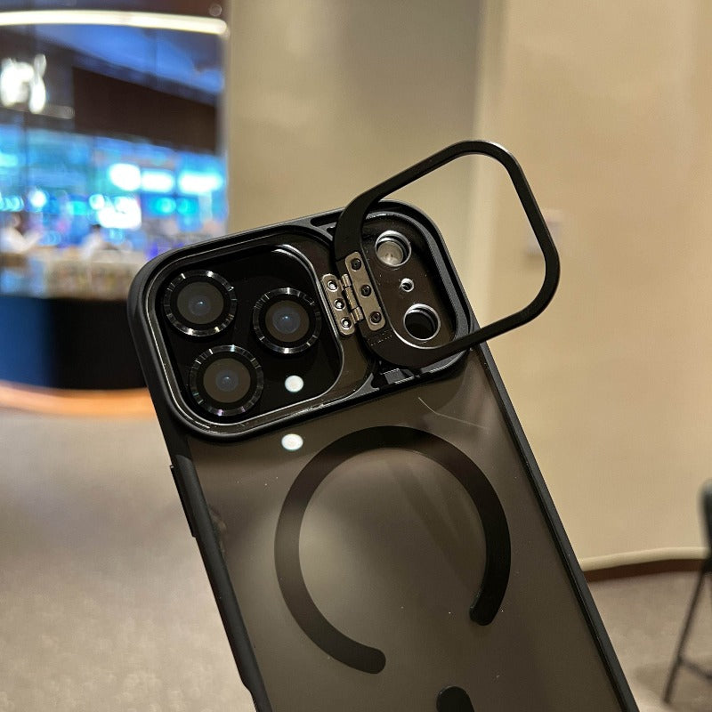 New Magnetic Transparent Invisible lens Holder Phone Case for iPhone