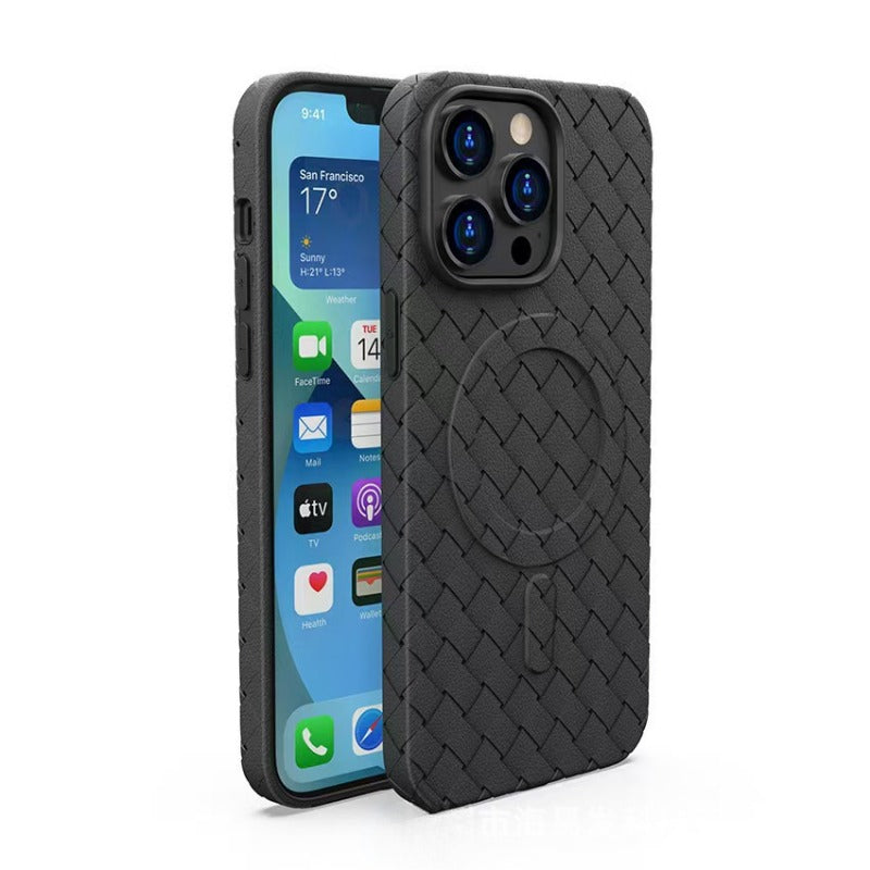 Heat dissipation woven pattern phone case suitable for iPhone