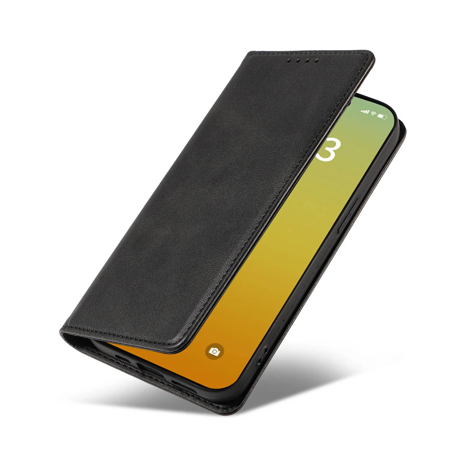 Retro leather Magnetic flip phone case For iphone