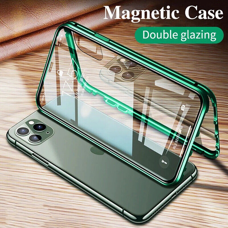 Double Tempered Glass 360° Magnetic Case For iPhone