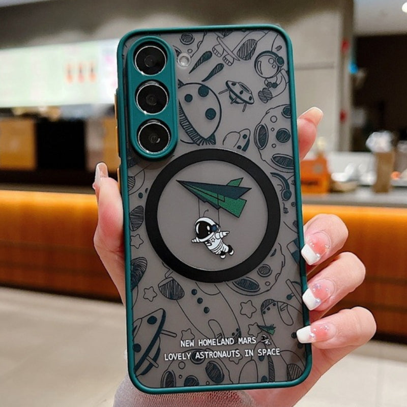 Skin feel astronaut graffiti phone case for Samsung