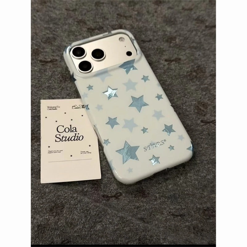 Gilded Blue Star Phone Case for iPhone