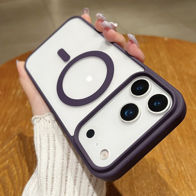 Transparent, Skin-feeling Magnetic Acrylic Phone Case for iPhone