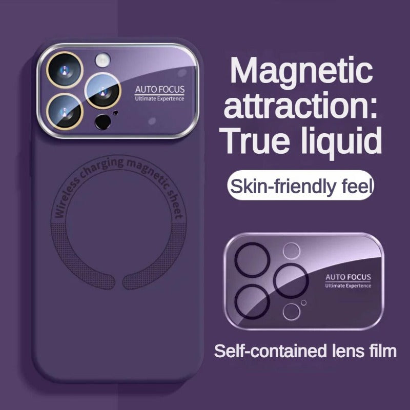 Large window liquid silicone phone case suitable for iPhone