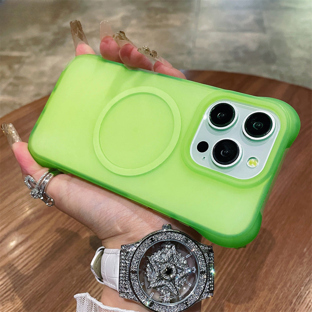 Luxury Soft Silicone Matte Clear Colorful Case for iPhone