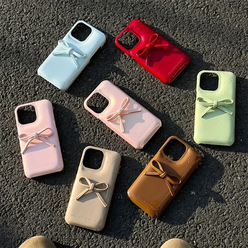 Korean Cute Bow Phone Case For iPhone