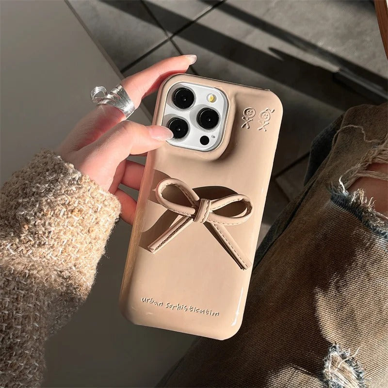 Korean Cute Bow Phone Case For iPhone