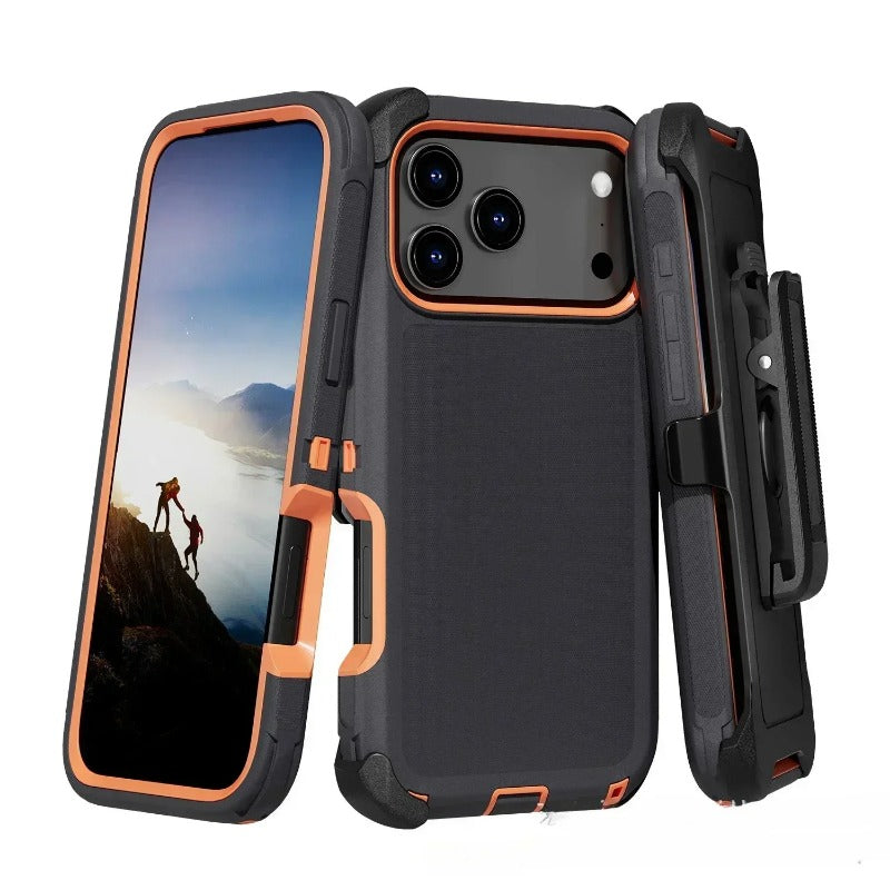 3 in 1 Shockproof Phone Case For iPhone  Case  Belt Clip Cover