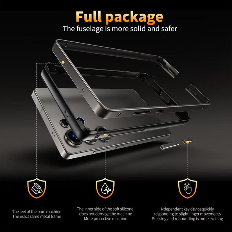New Ultra-thin Hollowed-out Heat Dissipation Metal Frame Bare-phone Feel Shockproof Phone Case for  Samsung