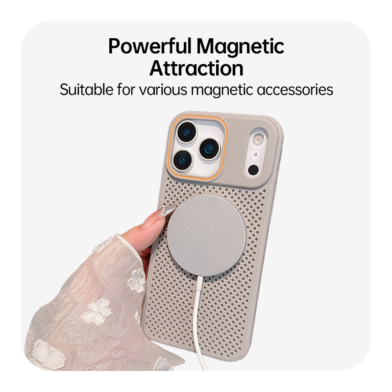 CaseSun iPhone 17 Pro Max magnetic case with embedded MagSafe ring for stable charging and accessories.